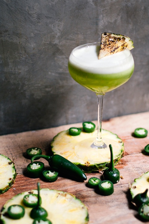 Grilled Pineapple Tepache at The Woods